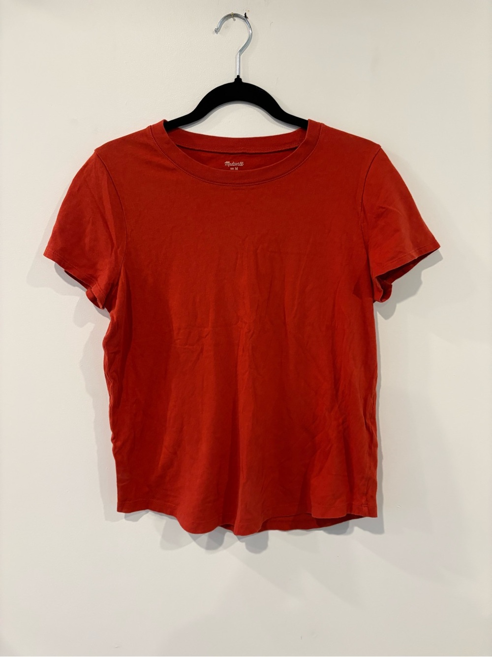 Madewell Short Sleeve Crew Tee in Rust Orange